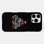 クリスマスツリー メリークリスマス クラシック iPhoneケース (裏面横)