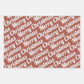 クリスマスツリー「メリークリスマス」，テラコッタ ラッピングペーパーシート (正面3)