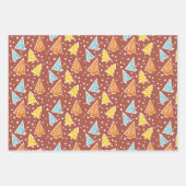 クリスマスツリー「メリークリスマス」，テラコッタ ラッピングペーパーシート (正面)