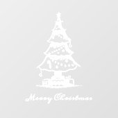 クリスマスツリー メリークリスマス | ホリデー ウィンドウサイン (シート)