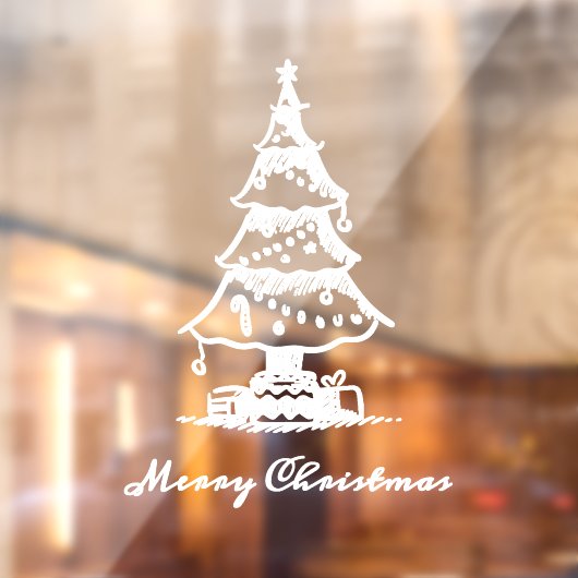 クリスマスツリー メリークリスマス | ホリデー ウィンドウサイン (シート2)