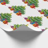 クリスマスツリー、メリークリスマス ラッピングペーパー (角)