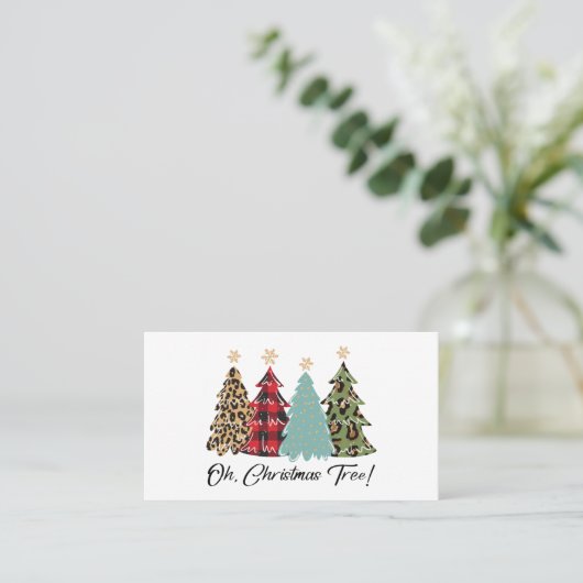 クリスマスツリー!!メリークリスマス 名刺 (スタンド正面)