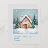 クリスマスツリー.メリークリスマス!枚 シーズンカード (正面/裏面)