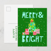 クリスマスツリー メリー&ブライト シーズンポストカード (正面/裏面)