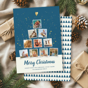 クリスマスツリー モダン インスタグラム フォト コラージュ ファン シーズンカード