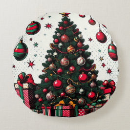 クリスマスツリー ラウンドクッション