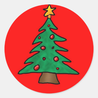 クリスマスツリー ラウンドシール