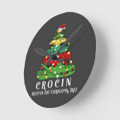 クリスマスツリー ラウンド壁時計 (傾斜)