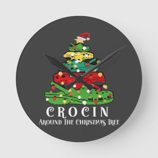 クリスマスツリー ラウンド壁時計 (正面)