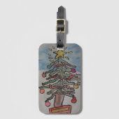 クリスマスツリー ラゲッジタグ (正面縦)