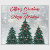 クリスマスツリー ラッピングペーパー (フラット)