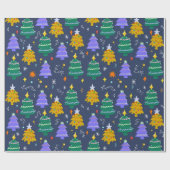 クリスマスツリー ラッピングペーパー (フラット)