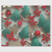 クリスマスツリー ラッピングペーパー (フラット)