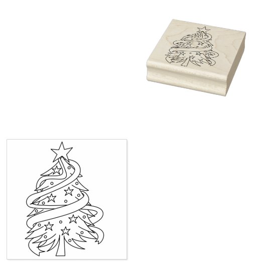 クリスマスツリー ラバースタンプ (押印)