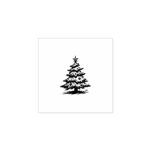 クリスマスツリー ラバースタンプ (インプリント)