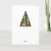 クリスマスツリー ラブラドール レッド ホリデー カード (裏面)