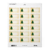 クリスマスツリー、ラベル ラベル (フルシート)