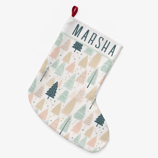クリスマスツリー ラージクリスマスストッキング (正面 (吊り時))
