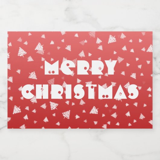 クリスマスツリー リキュールボトルラベル (シングルラベル)