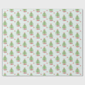 クリスマスツリー（リトルブルー）ラッピング紙 ラッピングペーパー (フラット)