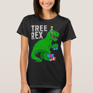 クリスマスツリー レックス 恐竜 Xmas トレックス ユーモア Tシャツ