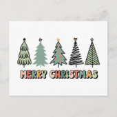 クリスマスツリー レトロクリスマス ポストカード (正面)