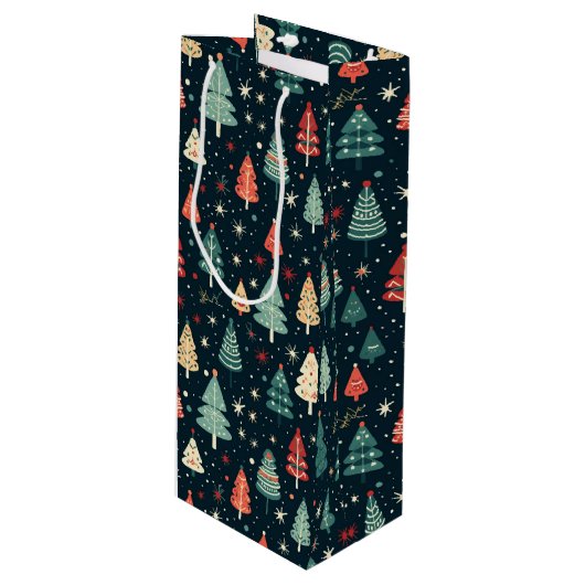 クリスマスツリー ワインギフトバッグ (正面アングル)