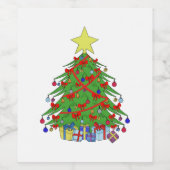 クリスマスツリー ワインラベル (シングルラベル)