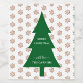 クリスマスツリー ワインラベル (シングルラベル)