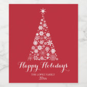 クリスマスツリー ワインラベル (シングルラベル)