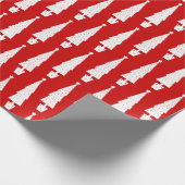 クリスマスツリー・任意のカラー背景 ラッピングペーパー (角)