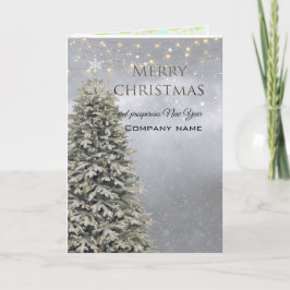 クリスマスツリー 会社のホリデーカード シーズンカード