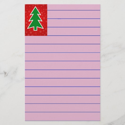 クリスマスツリー 便箋 (正面)