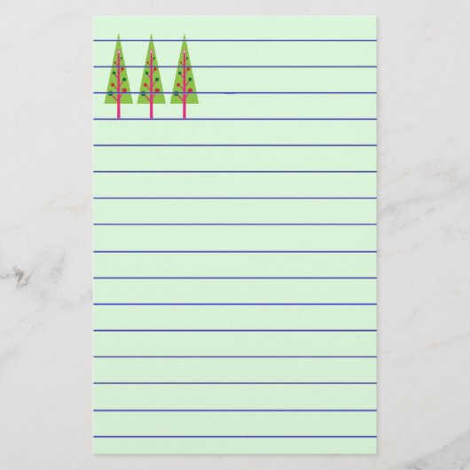 クリスマスツリー 便箋 (正面)