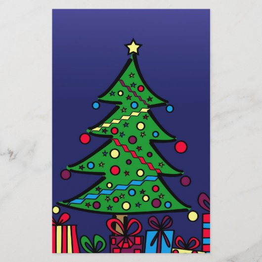 クリスマスツリー 便箋 (正面)