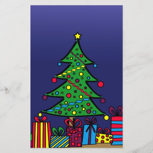 クリスマスツリー 便箋 (正面)