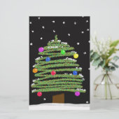 クリスマスツリー 便箋 (スタンド正面)