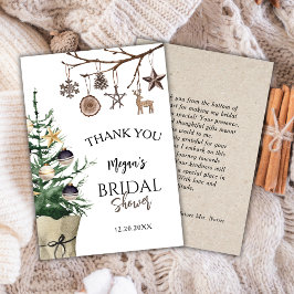 クリスマスツリー |冬のブライダルシャワーありがとう サンキューカード