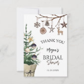 クリスマスツリー |冬のブライダルシャワーありがとう サンキューカード (正面)