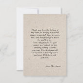 クリスマスツリー |冬のブライダルシャワーありがとう サンキューカード (裏面)