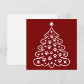 クリスマスツリー 冬の楽しい 明るいホリデーシーズン シーズンカード (正面/裏面)