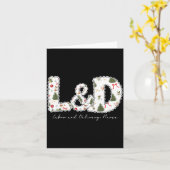 クリスマスツリー 出産看護師 クリスマスギフト カード (黄色い花)