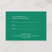 クリスマスツリー 割引カード (裏面)