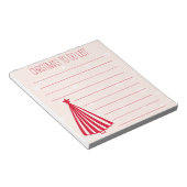 クリスマスツリー – 可愛いクリスマスリストのメモ帳 ノートパッド (アングル)