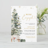 クリスマスツリー 婚約パーティー招待状 招待状 (スタンド正面)