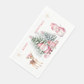 クリスマスツリー 子鹿 サンタ 雪だるま