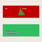 クリスマスツリー、宛先：、差出人： (正面&裏面)
