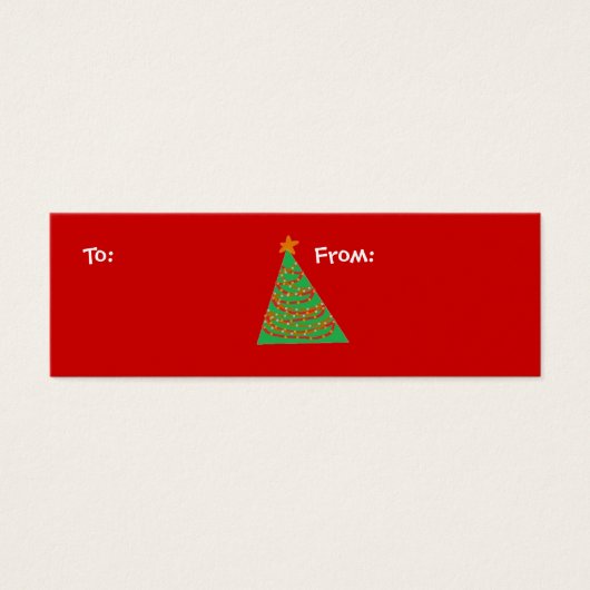 クリスマスツリー、宛先：、差出人： (正面)