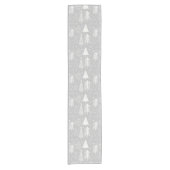 クリスマスツリー – 常緑樹 – パインツリーグレー ショートテーブルランナー (正面)